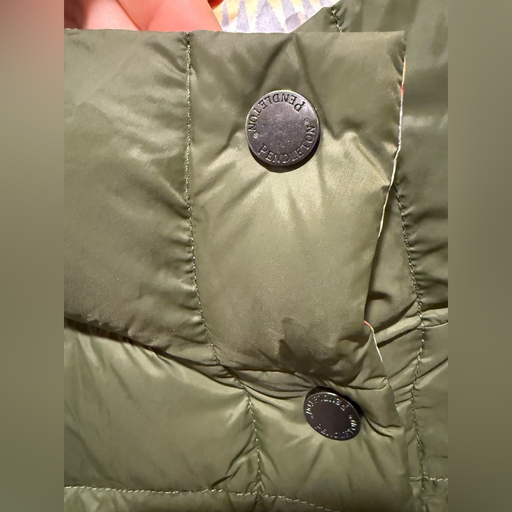 Pendleton Down Jacket Reversible Green Women’s Li… - image 6